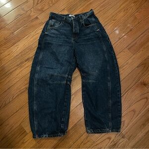 Free People Barrel Legged Jeans